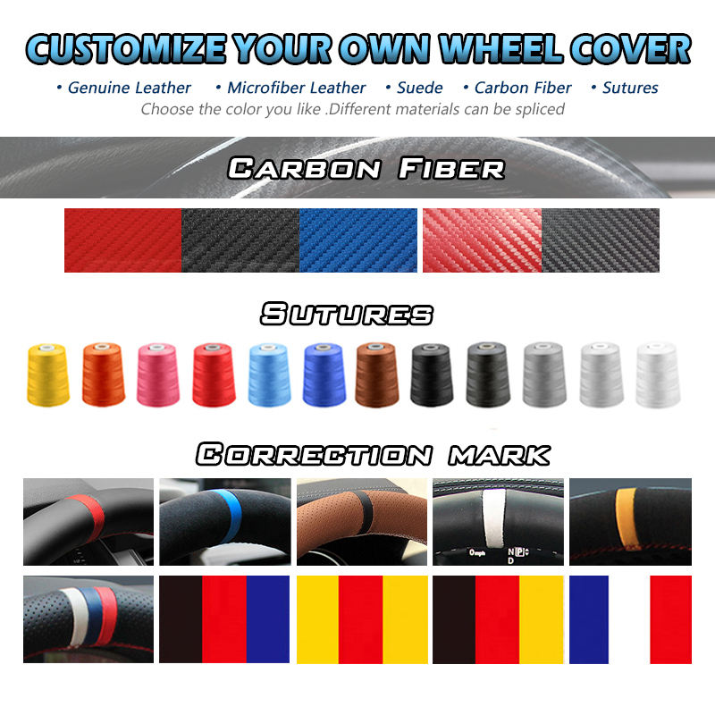 Custom Car Steering Wheel Cover for BMW 5 Series F10 F11 520i 528i 2009-2017 | Xuzhou Greatroad Indu